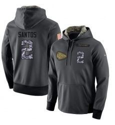 NFL Men's Nike Kansas City Chiefs #2 Cairo Santos Stitched Black Anthracite Salute to Service Player Performance Hoodie