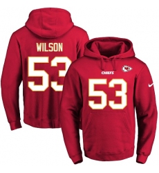 NFL Men's Nike Kansas City Chiefs #53 Ramik Wilson Red Name & Number Pullover Hoodie