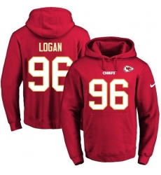 NFL Men's Nike Kansas City Chiefs #96 Bennie Logan Red Name & Number Pullover Hoodie