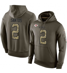 NFL Nike Kansas City Chiefs #2 Cairo Santos Green Salute To Service Men's Pullover Hoodie