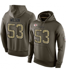 NFL Nike Kansas City Chiefs #53 Ramik Wilson Green Salute To Service Men's Pullover Hoodie