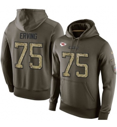 NFL Nike Kansas City Chiefs #75 Cameron Erving Green Salute To Service Men's Pullover Hoodie