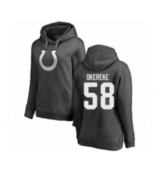 Football Women's Indianapolis Colts #58 Bobby Okereke Ash One Color Pullover Hoodie