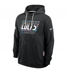 Men's Indianapolis Colts Black 2026 Crucial Catch Sideline Standard Issue Dri-FIT Pullover Hoodie