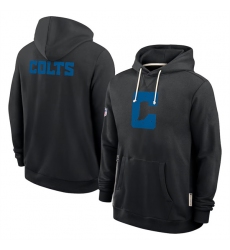 Men's Indianapolis Colts Black Sideline Standard Issue Initial Home Dri-FIT Pullover Hoodie