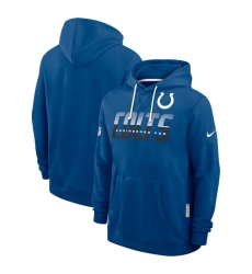 Men's Indianapolis Colts Royal Sideline Standard Issue Top Prospect Dri-FIT Hoodie