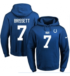 NFL Men's Nike Indianapolis Colts #7 Jacoby Brissett Royal Blue Name & Number Pullover Hoodie