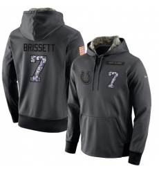 NFL Men's Nike Indianapolis Colts #7 Jacoby Brissett Stitched Black Anthracite Salute to Service Player Performance Hoodie