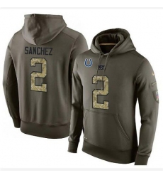 NFL Nike Indianapolis Colts #2 Rigoberto Sanchez Green Salute To Service Men's Pullover Hoodie