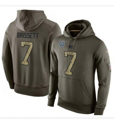 NFL Nike Indianapolis Colts #7 Jacoby Brissett Green Salute To Service Men's Pullover Hoodie