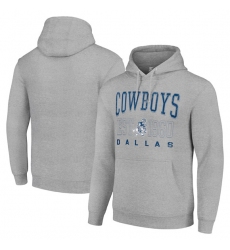 Men's Dallas Cowboys Gray Throwback Logo Pullover Hoodie
