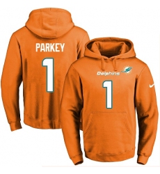 NFL Men's Nike Miami Dolphins #1 Cody Parkey Orange Name & Number Pullover Hoodie