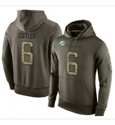 NFL Nike Miami Dolphins #6 Jay Cutler Green Salute To Service Men's Pullover Hoodie