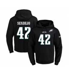 Football Men's Philadelphia Eagles #42 Andrew Sendejo Black Name & Number Pullover Hoodie