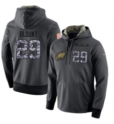 NFL Men's Nike Philadelphia Eagles #29 LeGarrette Blount Stitched Black Anthracite Salute to Service Player Performance Hoodie