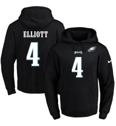 NFL Men's Nike Philadelphia Eagles #4 Jake Elliott Black Name & Number Pullover Hoodie