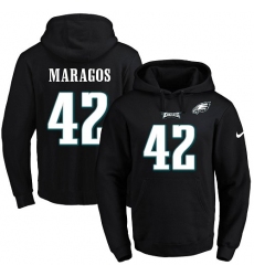 NFL Men's Nike Philadelphia Eagles #42 Chris Maragos Black Name & Number Pullover Hoodie