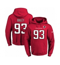 Football Men's Atlanta Falcons #93 Allen Bailey Red Name & Number Pullover Hoodie
