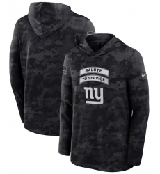 Men's New York Giants Black 2026 Salute to Service Sideline Lightweight Dri-FIT Long Sleeve Hoodie