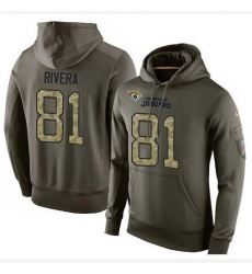 NFL Nike Jacksonville Jaguars #81 Mychal Rivera Green Salute To Service Men's Pullover Hoodie