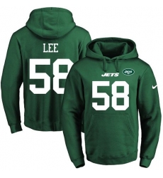 NFL Men's Nike New York Jets #58 Darron Lee Green Name & Number Pullover Hoodie