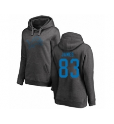 Football Women's Detroit Lions #83 Jesse James Ash One Color Pullover Hoodie