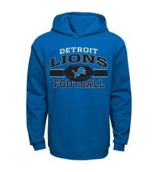 NFL Detroit Lions Long Pass Pullover Hoodie - Light Blue