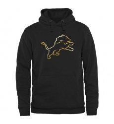 NFL Men's Detroit Lions Pro Line Black Gold Collection Pullover Hoodie