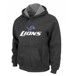 NFL Men's Nike Detroit Lions Authentic Logo Pullover Hoodie - Dark Grey