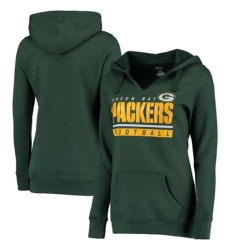 NFL Green Bay Packers Majestic Women's Self Determination Pullover Hoodie - Green