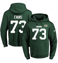 NFL Men's Nike Green Bay Packers #73 Jahri Evans Green Name & Number Pullover Hoodie
