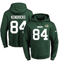 NFL Men's Nike Green Bay Packers #84 Lance Kendricks Green Name & Number Pullover Hoodie