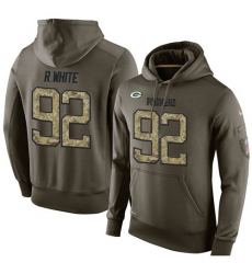 NFL Nike Green Bay Packers #92 Reggie White Green Salute To Service Men's Pullover Hoodie