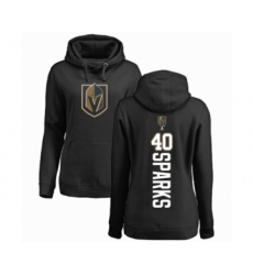 Hockey Women's Vegas Golden Knights #40 Garret Sparks Black Backer Pullover Hoodie