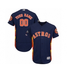 Men's Houston Astros Customized Navy Blue Alternate Flex Base Authentic Collection 2019 World Series Bound Baseball Jersey