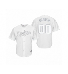 Los Angeles Dodgers Custom White 2019 Players Weekend Nickname Replica Jersey