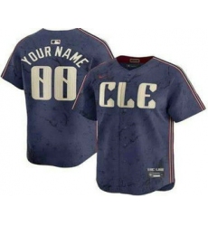 Men's Cleveland Guardians Customized Navy City Connect Limited Jersey