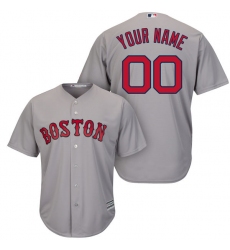 Men's Boston Red Sox Majestic Gray Cool Base Custom Jersey
