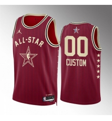 Men's 2024 All-Star Active Player Custom Crimson Game Swingman Stitched Basketball Jersey