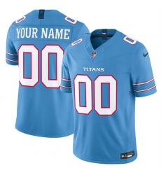 Men's Tennessee Titans Active Player Custom Light Blue 2026 F.U.S.E. Vapor Limited Stitched Football Jersey