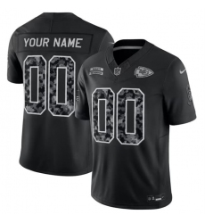 Men's Kansas City Chiefs Active Player Custom Black F.U.S.E. 2026 Salute to Service Limited Football Stitched Jersey