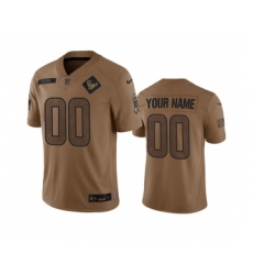 Men's Nike Houston Texans Active Player Custom 2023 Brown Salute To Service Limited Football Stitched Jersey
