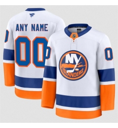 Men's New York Islanders ACTIVE PLAYER Custom White 2024-25 Away Stitched Hockey Jersey