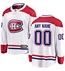 Men's Montreal Canadiens Fanatics Branded White Away Breakaway Custom Jerseysey