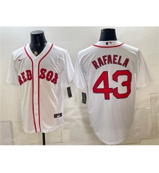 Men's Boston Red Sox #43 Ceddanne Rafaela White Cool Base Stitched Baseball Jersey