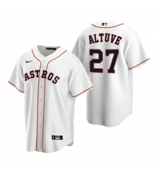 Men's Nike Houston Astros #27 Jose Altuve White Home Stitched Baseball Jersey
