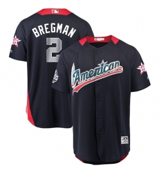 Men's Majestic Houston Astros #2 Alex Bregman Game Navy Blue American League 2018 MLB All-Star MLB Jersey