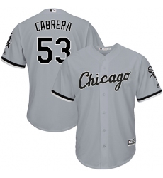Men's Majestic Chicago White Sox #53 Melky Cabrera Grey Road Flex Base Authentic Collection MLB Jersey