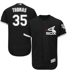 Men's Majestic Chicago White Sox #35 Frank Thomas Authentic Black Alternate Home Cool Base MLB Jersey