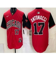 Men's Chicago White Sox #17 Sam Antonacci Red Black 2025 City Connect Limited Stitched Jersey